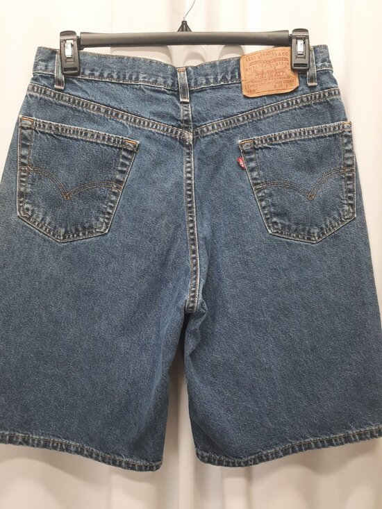 VTG 1999 Levi’s 550 Relaxed Fit Denim Shorts 36 Made in USA 90s Jorts Jeans - Picture 3 of 13